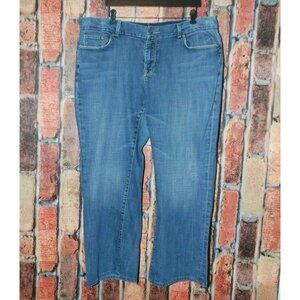 Seven7 Womens Size 20 Jeans Straight Light Blue Premium Denim Jeans Bling Pocket